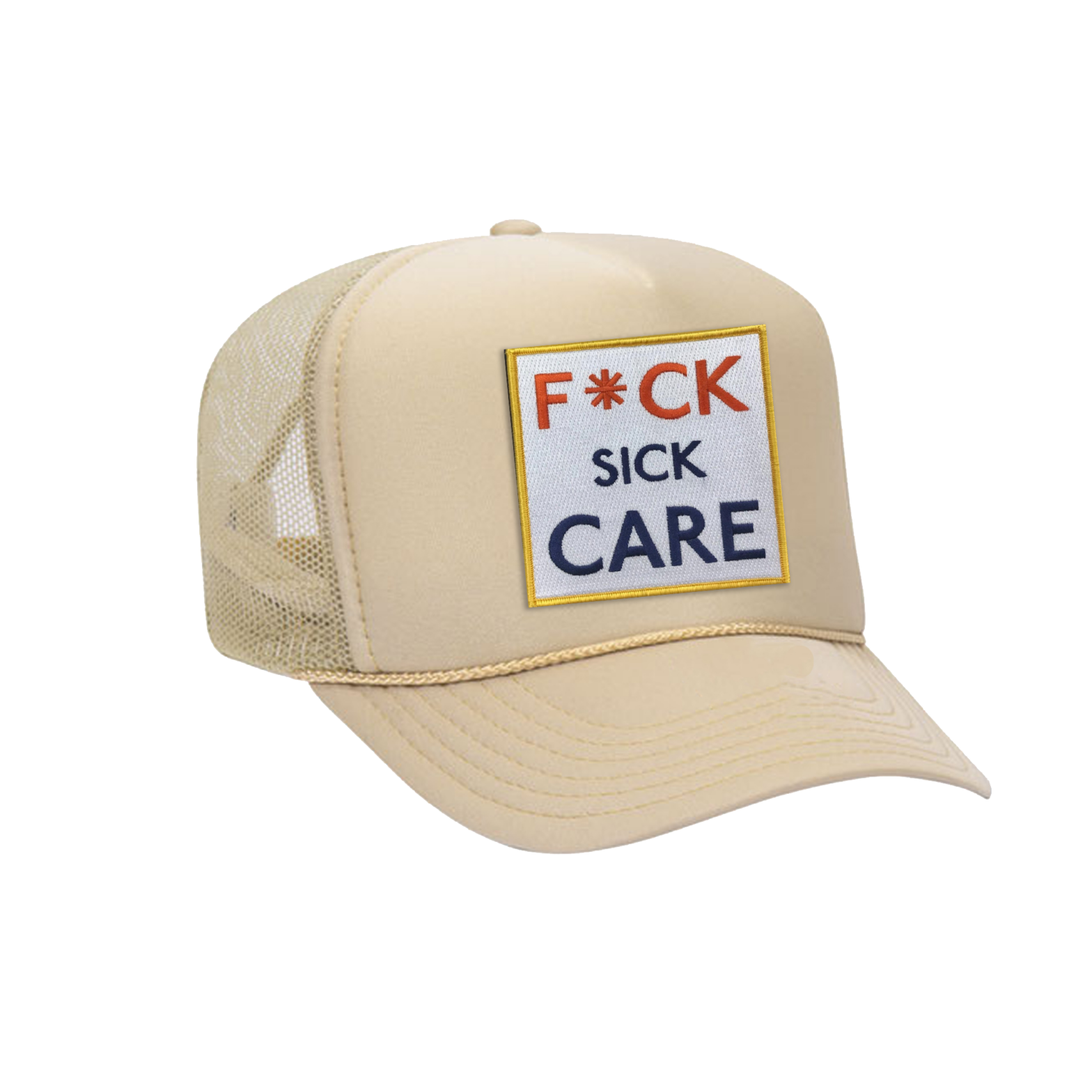 Fuck Sick Care Trucker Hat – Tan